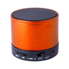   Bluetooth speaker, ø59×50 mm, Everestus, 20FEB10653, Metal, Plastic, Portocaliu, Negru