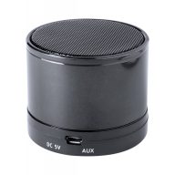   Bluetooth speaker, ø59×50 mm, Everestus, 20FEB10651, Metal, Plastic, Negru