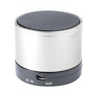   Bluetooth speaker, ø59×50 mm, Everestus, 20FEB10655, Metal, Plastic, Argintiu, Negru