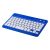 Bluetooth keyboard, 200×6×125 mm, Everestus, 20FEB4158, Plastic, Albastru, Alb