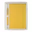 Set agenda si pix, 240×197×22 mm, Everestus, 20FEB10262, Piele ecologica, Galben