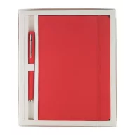   Set agenda si pix, 240×197×22 mm, Everestus, 20FEB10261, Piele ecologica, Rosu