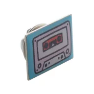 Metal badge, 26×14 mm, 20FEB15773, Metal, Rasina, Argintiu