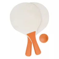   Tenis de plaja, 190×330 mm, Everestus, 20FEB3584, Lemn, Plastic, Portocaliu