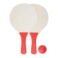   Tenis de plaja, 190×330 mm, Everestus, 20FEB3585, Lemn, Plastic, Rosu