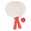 Tenis de plaja, 190×330 mm, Everestus, 20FEB3585, Lemn, Plastic, Rosu