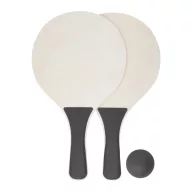   Tenis de plaja, 190×330 mm, Everestus, 20FEB3581, Lemn, Plastic, Negru