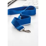   Lanyard, 20×500 mm, Everestus, 20FEB3339, Poliester, Metal, Albastru