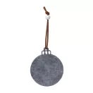 Ornament pentru bradul de Craciun, 2401E17101, Everestus, 90x90x3 mm, Pasla, Gri