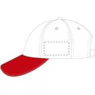   Sapca Baseball, unisex, marime universala adulti, Everestus, 20FEB9940, Bumbac, Alb, Rosu