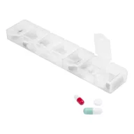   Cutie de medicamente, 145×16×33 mm, Everestus, 20FEB9383, Plastic, Alb