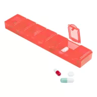  Cutie de medicamente, 145×16×33 mm, Everestus, 20FEB9382, Plastic, Rosu
