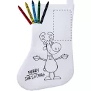Soseta de colorat, design Craciun, Merry Christmas, Everestus, 20FEB1945, Material netesut, Alb, Rosu