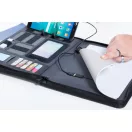 Mapa business cu powerbank de 5000 mAh, Everestus, 20FEB4767, Piele ecologica, Negru