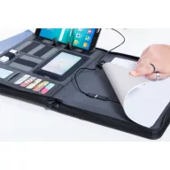   Mapa business cu powerbank de 5000 mAh, Everestus, 20FEB4767, Piele ecologica, Negru