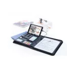 Mapa business cu powerbank de 5000 mAh, Everestus, 20FEB4767, Piele ecologica, Negru