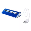 Usb hub, 89×21×37 mm, Everestus, 20FEB4749, Aluminiu, Albastru, Alb