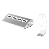   Usb hub, 89×21×37 mm, Everestus, 20FEB4751, Aluminiu, Argintiu, Alb