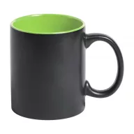   Cana, 350 ml, ø82×96 mm, Everestus, 20FEB4851, Ceramica, Negru, Verde