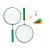 Badminton set, 225×435×45 mm, Everestus, 20FEB6535, Metal, Lemn, Verde