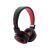 Bluetooth headphones, 190×175×70 mm, Everestus, 20FEB6361, Plastic, Rosu