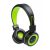 Bluetooth headphones, 190×175×70 mm, Everestus, 20FEB6359, Plastic, Verde