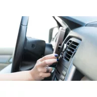   Suport auto pentru telefon, ø33×30 mm, Everestus, 20FEB10382, Aluminiu, Magnet, Argintiu