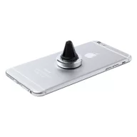   Suport auto pentru telefon, ø33×30 mm, Everestus, 20FEB10382, Aluminiu, Magnet, Argintiu