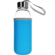   Sticla de apa bidon sport, Everestus, 42FEB230925, 420 ml, Sticla, Neopren, Albastru Light