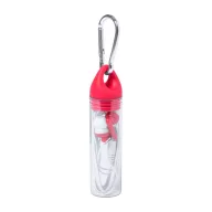   Earphones, ø27×110 mm, Everestus, 20FEB6256, Plastic, Rosu, Transparent