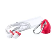   Earphones, ø27×110 mm, Everestus, 20FEB6256, Plastic, Rosu, Transparent