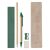 Set de papetarie, 45×177×15 mm, Everestus, 20FEB3873, Hartie reciclata, Plastic, Verde, Natur