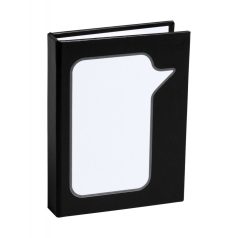   Adhesive notepad, 80×109×18 mm, Everestus, 20FEB8678, Hartie reciclata, Negru