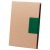 Adhesive notepad, 145×210×18 mm, Everestus, 20FEB10177, Hartie reciclata, Verde, Natur
