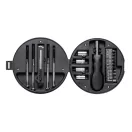 Set 20 scule in cutie cu forma de roata, ø128×48 mm, Everestus, 20FEB16284, ABS, Negru