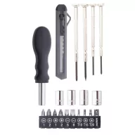   Set 20 scule in cutie cu forma de roata, ø128×48 mm, Everestus, 20FEB16284, ABS, Negru