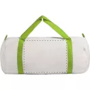 Geanta sport, ø250×500 mm, Everestus, 20FEB6634, Bumbac, Verde, Alb