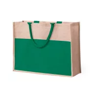   Geanta de plaja, 2402E18646, Everestus, 445x350x150 mm, Iuta, Bumbac, Verde