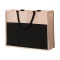 Geanta de plaja, 2402E18644, Everestus, 445x350x150 mm, Iuta, Bumbac, Negru