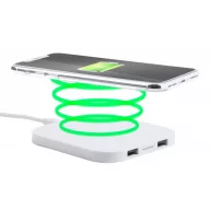   Wireless charger, 90×90×7 mm, Everestus, 20FEB11170, Plastic, Alb