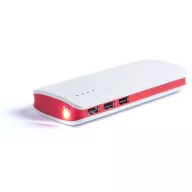   Power bank, 65×143×27 mm, Everestus, 20FEB6058, Plastic, Rosu, Alb