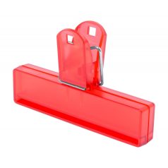   Bag sealing clip, 100×62×23 mm, Everestus, 20FEB11043, Plastic, Rosu