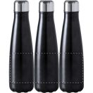 Sticla de apa, 630 ml, ø70×260 mm, Everestus, 20FEB8326, Otel inoxidabil, Negru