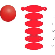   Minge de plaja 28 cm, ø280 mm, Everestus, 20FEB8771, PVC, Rosu