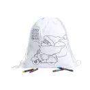 Saculet de colorat cu design de Craciun, 250×300 mm, Everestus, 20FEB1943, Material netesut, Alb