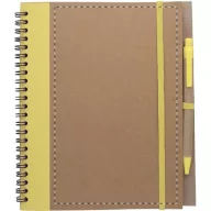   Agenda, 165×210×10 mm, Everestus, 20FEB10358, Hartie reciclata, Galben, Natur