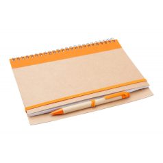   Agenda, 165×210×10 mm, Everestus, 20FEB10356, Hartie reciclata, Portocaliu, Natur