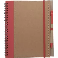   Agenda, 165×210×10 mm, Everestus, 20FEB10357, Hartie reciclata, Rosu, Natur