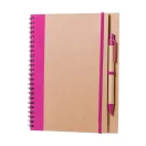 Agenda cu pix inclus, A5, Velina, 2402E18361, Everestus, 165x210x10 mm, Hartie, Roz, Natur