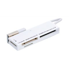   Memory card reader, 65×10×20 mm, Everestus, 20FEB4106, Plastic, Alb